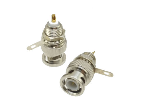 Prise mâle BNC avec écrou, pour cloison, adaptateur de connecteur Coaxial RF, 1 pièce ► Photo 1/1