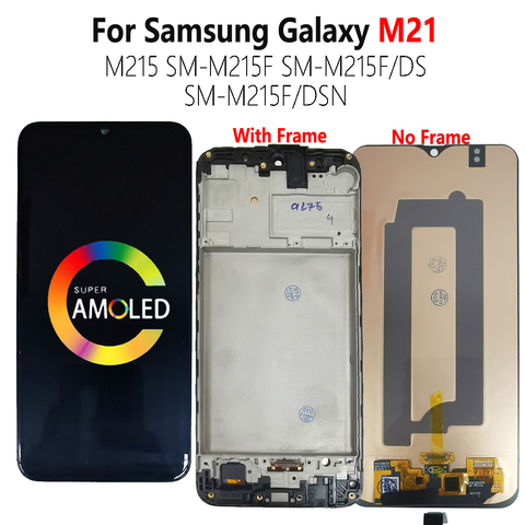 Super AMOLED M215 LCD pour SAMSUNG Galaxy M21 2022 SM-M215F/DS affichage avec cadre LCD écran tactile capteur numériseur assemblée ► Photo 1/6