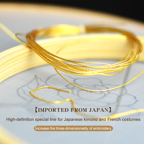 200cm fil ligne tissé broderie ligne haut de gamme personnalisation or broderie fils Kimono importation du japon ► Photo 1/6