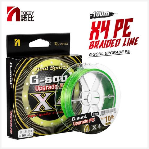 Noeby 4 tressé Multifilament ligne de pêche 100m 7-80lb fil Snood pour filer PE ligne carpe brochet matériel tressé ligne de pêche ► Photo 1/6