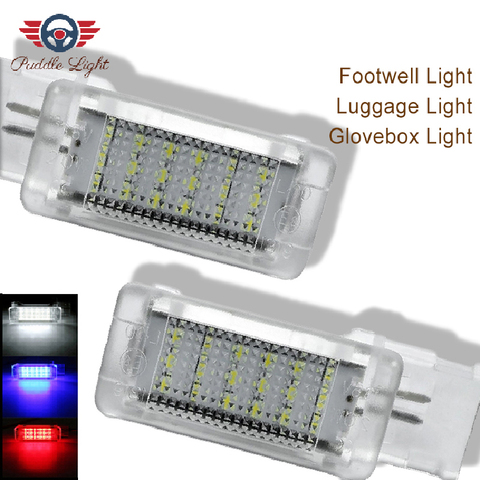 LED lumière de pied compartiment à bagages boîte à gants lampe pour siège Ateca Alhambra Skoda Rapid superbe VW Golf 5 6 Caddy Passat B6 B7 ► Photo 1/6