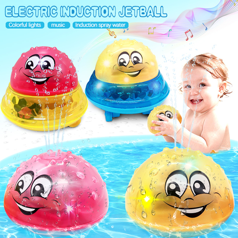 Jouets de bain pour bébés, Spray d'eau pour bébés, avec musique, douche, piscine, fête de natation pour tout-petits, salle de bain, lumière LED ► Photo 1/6