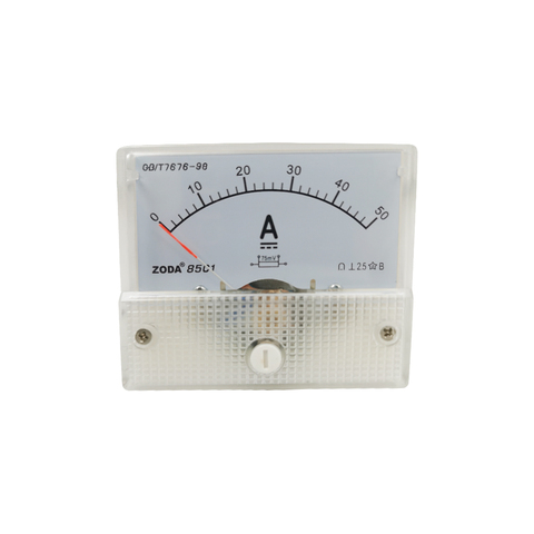 Panneau de mesure analogique 85C1-A 15A 20A 30A 50A 75A 100A/75mV DC, ampères-mesures de courant, pointeur ammètre à utiliser avec Shunt 64x56MM 1 pièce ► Photo 1/6