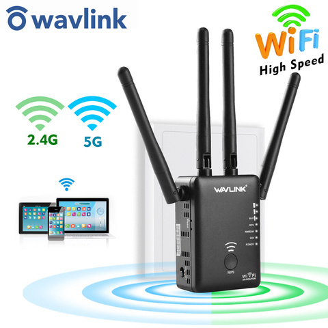 Wavlink-répéteur double bande Wi-Fi 750 ghz, 1200/2.4 mb/s, routeur, amplificateur de signal sans fil pour extension de la portée ► Photo 1/6