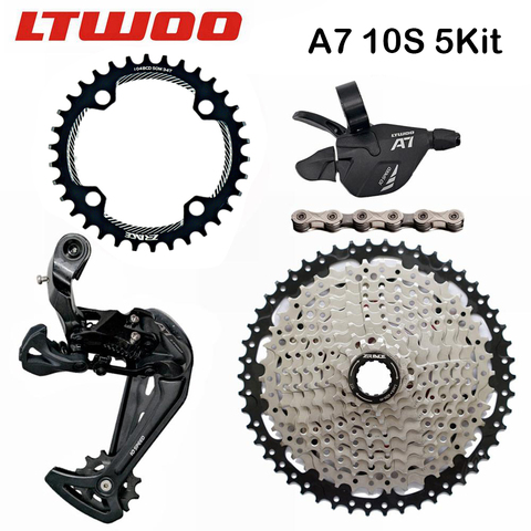 Manette de vitesse LTWOO A7 10 vitesses + dérailleur arrière + Cassettes/plateaux 104BCD + chaînes 10 S Groupset pour PCR au-delà de DEORE vtt vélo ► Photo 1/6