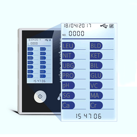 Mini analyseur de test d'urine, écran LCD, bluetooth, Mini machine de test d'urine, hôpital, avec 100 bandes de Test, détecteur de la fonction rénale, 11 ou 14 pièces ► Photo 1/6