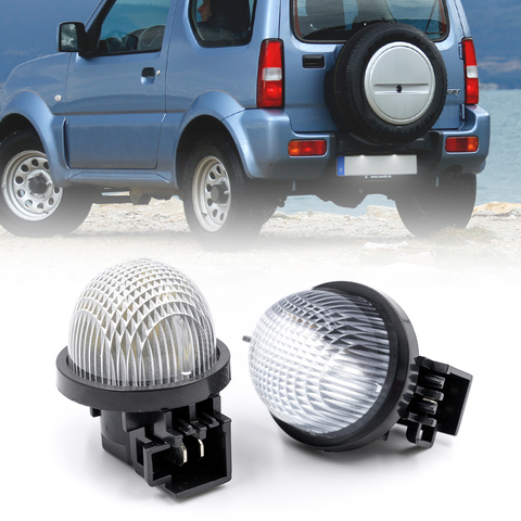 2 pièces LED plaque d'immatriculation lumière pour Suzuki Jimmy JB Alto HA transporter pick-up Grand Vitara Swift Wagon R MC Opel Agila voiture accessoire ► Photo 1/6