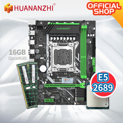 HUANANZHI – carte mère X79 6M, avec Intel XEON E5 2689, 2x8 go de mémoire DDR3 RECC, kit combo, NVME USB SATA 3.0 m-atx ► Photo 1/1