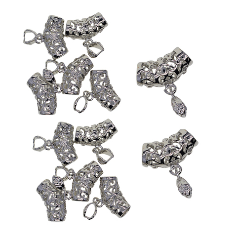 12 pcs/pack pendentif pincement Bails Clips pour Bracelet pendentif faisant la recherche ► Photo 1/6