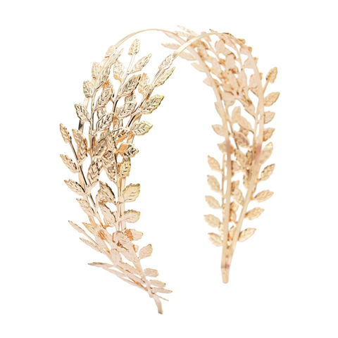 Bandeau de déesse romaine, couronnes, feuille d'or, accessoires pour cheveux de mariage, diadèmes de mariée, bijoux Alice ► Photo 1/6