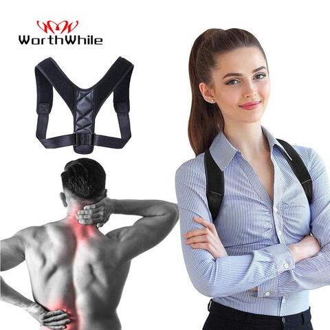 Worthy-ceinture correcteur de Posture ajustable, attelle du dos et épaules, sangle de soutien ajustable pour gymnastique, Fitness et soins du dos, hommes et femmes ► Photo 1/6