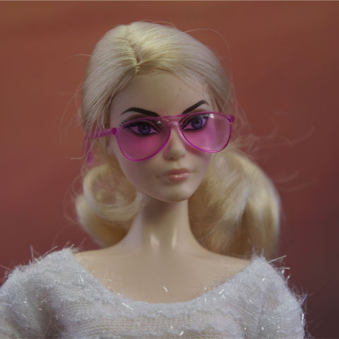 Lunettes de soleil originales à la mode pour Barbie, accessoires de poupée, ceinture, collier, habillage de princesse, maison de poupée, jouets cadeaux pour filles, 1/6 bjd ► Photo 1/6