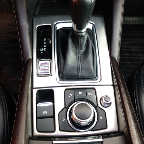 Garniture intérieure de couvercle de panneau de frein de vitesse de changement de vitesse d'accessoires de Moudlings d'acier inoxydable pour Mazda 6 Atenza 2016 2017 2022 2 pièces ► Photo 1/6