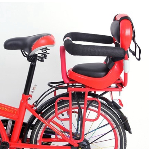 Siège de sécurité pour vélo pour enfants, siège à l'arrière et selle à dossier de vélo électrique, VTT ► Photo 1/6