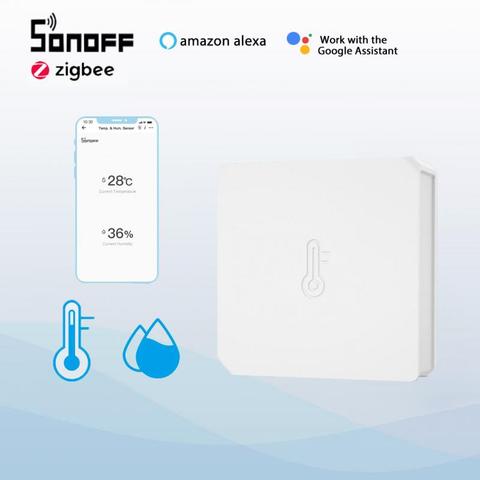 SONOFF SNZB-02 capteur de température et d'humidité Zigbee synchronisation intelligente en temps réel Via eWeLink pour ZBBridge travailler avec Alexa Google Home ► Photo 1/6