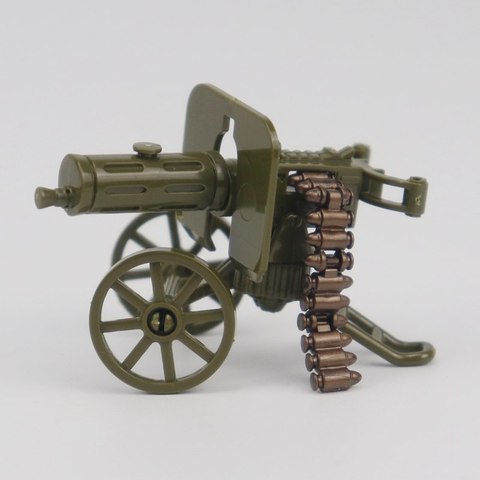 Blocs de construction de jouets pour enfants, pistolet lourd vert de la deuxième guerre mondiale, jouets à assembler, cadeaux militaires ► Photo 1/1