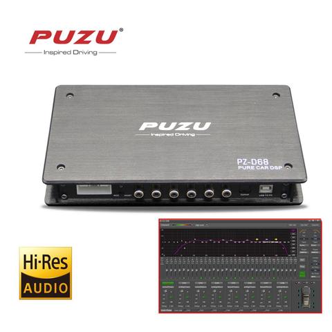 PUZU-processeur de signal numérique pur 6 canaux RCA in to 8 canaux RCA out Car DSP 31 bande EQ réglage, supporte l'ajustement du logiciel ► Photo 1/6