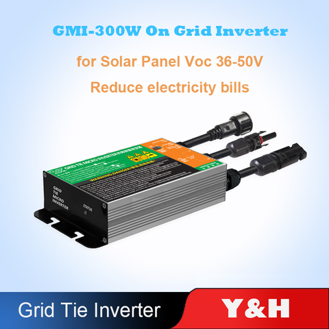 Y & H 350W 300W solaire grille cravate Micro onduleur MPPT étanche IP65 DC18V-50V PV entrée AC110V-240V sortie maison solaire sur le système de grille ► Photo 1/6