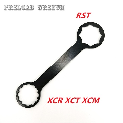 Outil de réparation de fourche de vélo XCR XCM XCT RST, clé d'installation de précharge, bouton de réglage de l'amortisseur de fourche avant de vélo, clé à double usage ► Photo 1/6