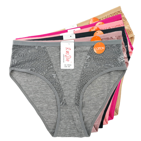 Grande taille Sexy culotte femme évider tentation Lingerie taille haute sous-vêtements en coton doux confortable mode beaux slips ► Photo 1/6