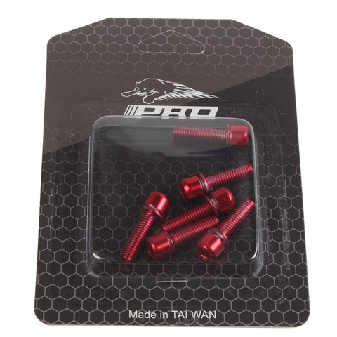 IIIPRO VTT guidon tige boulons M5 * 18mm Iamok vélo acier inoxydable vis 6 pièces galvanoplastie couleur ► Photo 1/6