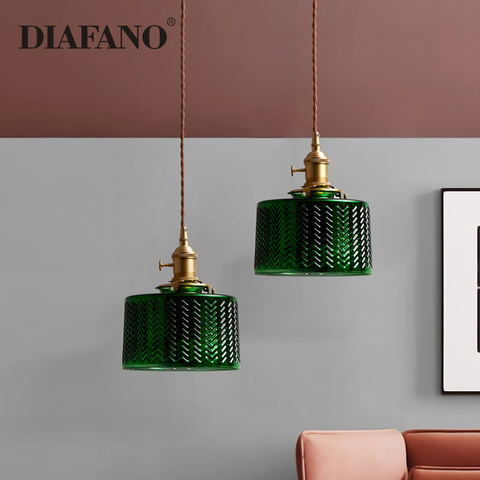 Lampe Led suspendue en verre et cuivre, design nordique, luminaire décoratif d'intérieur, idéal pour une salle à manger, un Foyer ou un appartement ► Photo 1/6