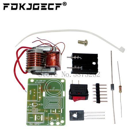 15KV Haute Fréquence DC Haute Tension D'allumage D'arc Générateur Onduleur Boost Intensifier 18650 Kit de bricolage Core U Transformateur Suite 3.7V ► Photo 1/2