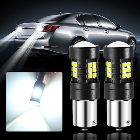 2x voiture lumière Led Bulb1156 BA15S P21W voiture lampe de recul pour Renault Clio Logan Megane Koleos scénic Dacia Duster kaptur fluence ► Photo 1/5