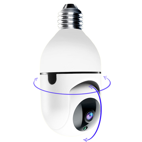 E27 ampoule Wifi caméra PTZ HD infrarouge Vision nocturne deux voies parler bébé moniteur suivi automatique Ycc365plus pour la sécurité à la maison ► Photo 1/6