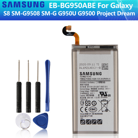SAMSUNG batterie d'origine EB-BG950ABE EB-BG950ABA pour Samsung GALAXY S8 SM-G9508 G950F G9500 G950U SM-G G projet rêve 3000mAh ► Photo 1/6