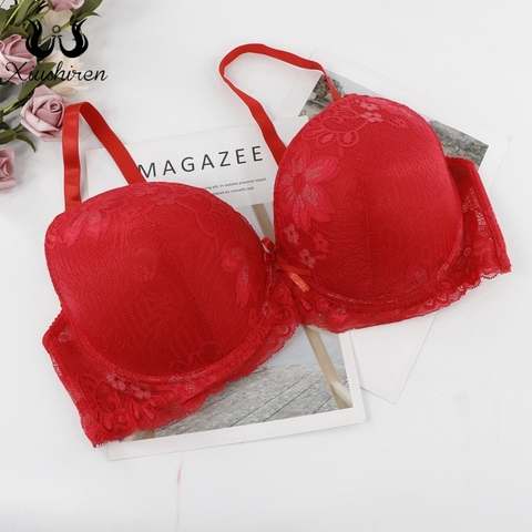 Xiushiren femmes grande poitrine soutien-gorge Sexy dentelle femmes soutien-gorge pleine tasse à armatures Push Up grande tasse DD E tasse grande taille 40 42 44 46 48 50 52 ► Photo 1/6