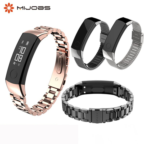 Bracelet de montre Bracelet d'honneur 3 Bracelet pour Huawei Honor 3 bandes Bracelet de montre Bracelet en acier inoxydable pour Huawei 3 Bracelet d'honneur ► Photo 1/6