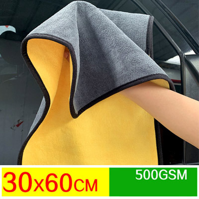 Lavage de voiture 500GSM voiture détaillant microfibre serviette voiture nettoyage séchage tissu épais voiture lavage chiffon pour voitures cuisine voiture soin tissu ► Photo 1/4