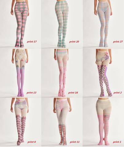 Collants souples imprimés pour femmes, collants de haute qualité, motifs de peinture à la mode, bas doux et colorés pour l'hiver, 2022 ► Photo 1/6