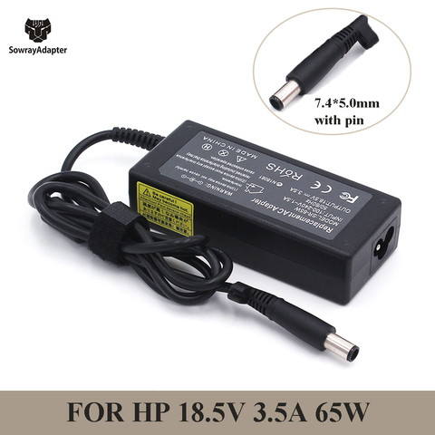 18.5V 3.5A 7.4*5.0mm 65W AC Adaptateur Pour Ordinateur Portable Chargeur pour HP Compaq pavilion G6 DV5 DV6 DV7 DV4 G50 G60 N193 CQ43 CQ32 CQ60 ► Photo 1/6