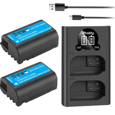 DMW-BLK22 DMWBLK22 BLK22 Batterie Pour Panasonic LUMIX DC-S5 DC-S5K ► Photo 1/6