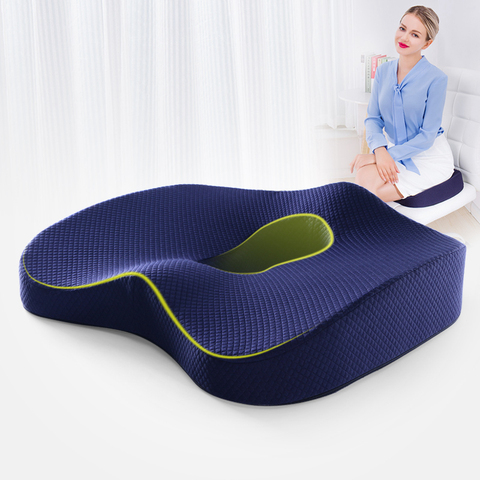 Mousse à mémoire de forme coussin de siège orthopédique oreiller Coccyx chaise de bureau coussin hanche siège de voiture fauteuil roulant hanches Massage vertèbres coussin de siège ► Photo 1/6