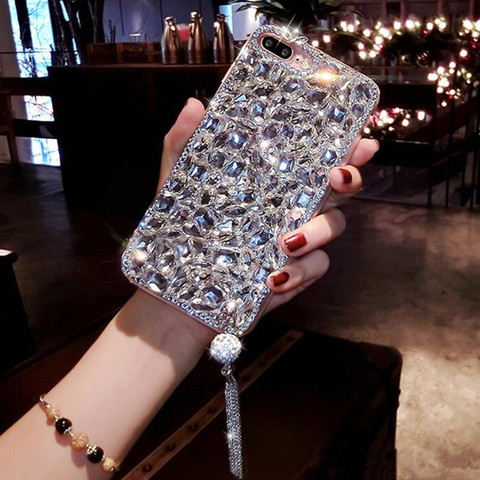 Pour Samsung Galaxy Note 10 Plus Note 8 9 S10E S8 S9 Plus S7 bord luxe paillettes cristal diamant strass étui de téléphone ► Photo 1/3