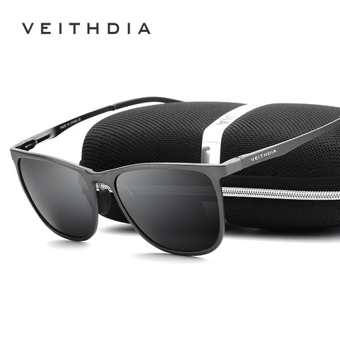 VEITHDIA – lunettes de soleil Vintage pour hommes, verres polarisés UV400, en aluminium et magnésium, accessoires 2022, 6623 ► Photo 1/6