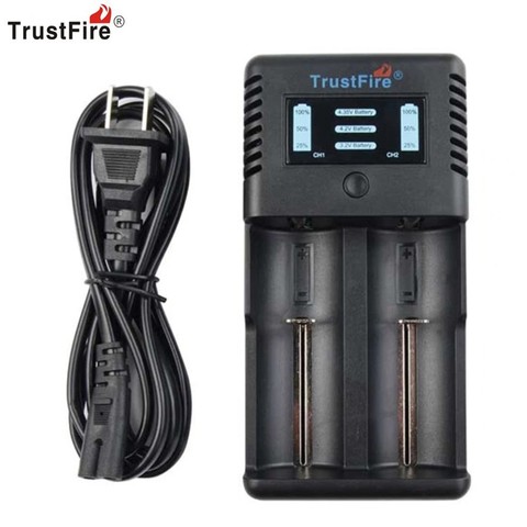 Trustfire – chargeur de batterie Li-ion Intelligent TR-019, rapide, à 2 fentes, pour batterie Li-ion 18650 26650 25500 21700 20700 16650 14500 32650 ► Photo 1/6