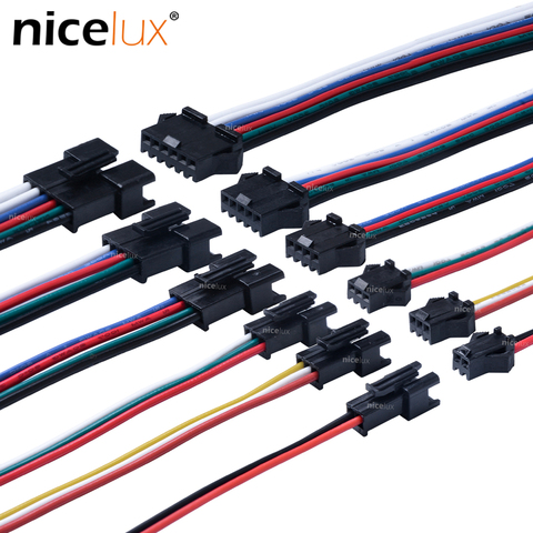 5 paires de fils 20AWG 2pin 3pin 4pin 5pin 6pin JST connecteur 15cm mâle femelle pour 3528 5050 RGB RGBW WS2801 LED bande bornes ► Photo 1/6