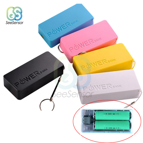 Boîtier de chargement de batterie USB 2x18650, 5600mAh, chargeur pour iPhone, boîtier de recharge électronique Mobile pour téléphone intelligent MP3 ► Photo 1/6