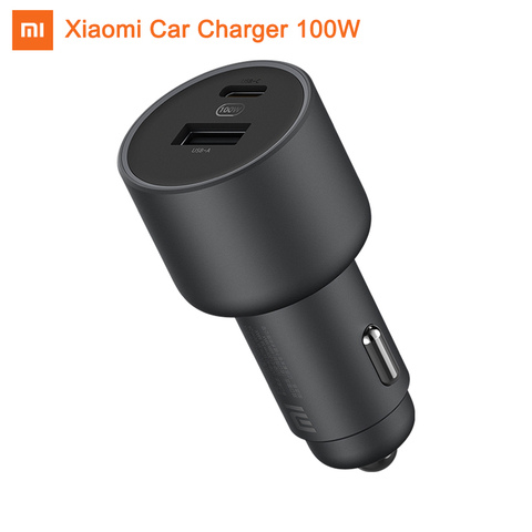 Xiaomi – chargeur de voiture 100W 5V 3A double USB, charge rapide, adaptateur secteur pour iPhone Samsung Huawei Xiaomi 10 Smartphone ► Photo 1/6