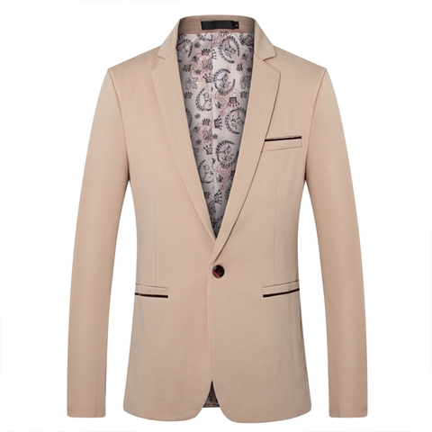 Nouveauté hommes de luxe Blazer nouveau printemps marque de mode de haute qualité coton coupe étroite hommes costume Terno Masculino Blazers hommes ► Photo 1/5