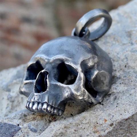 EYHIMD – collier avec pendentif crâne noir Unique pour hommes, en acier inoxydable 316L, Punk Biker, bijoux cadeaux ► Photo 1/5