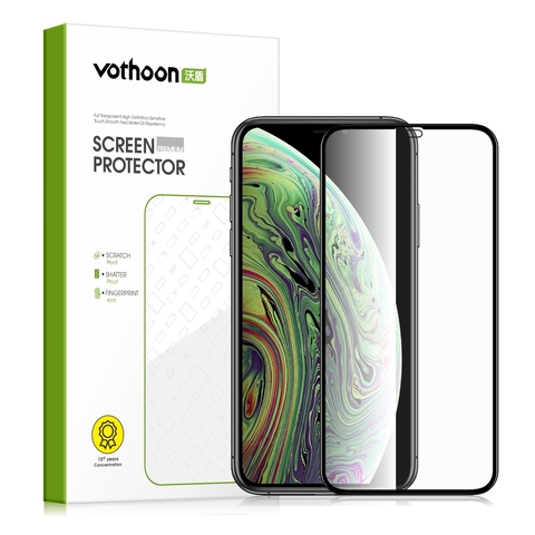 Vothoon – protecteur d'écran pour iphone, couverture complète en verre trempé pour 11 Pro Max Xs Max Xr ► Photo 1/6
