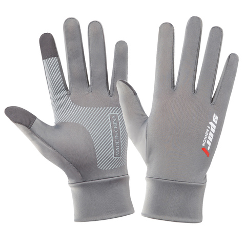 Gants de course de moto en soie glacée antidérapants, gants de Sports de plein air respirants pour écran tactile, équipement de protection Anti-UV mince ► Photo 1/6