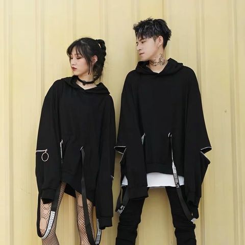 Pull à manches longues ample hip hop, de grande taille, pour couples, hommes et femmes, hauts pull à capuche d'automne, marque populaire japonaise ► Photo 1/5