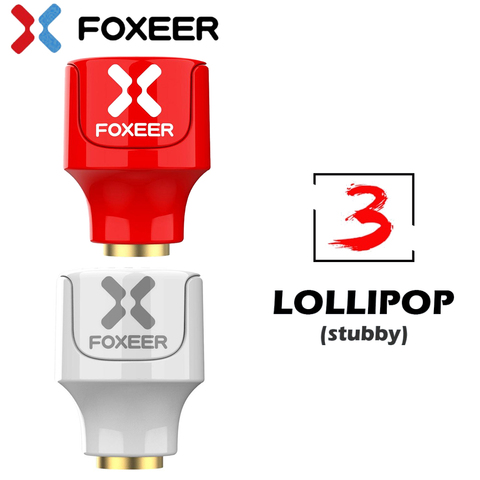 Foxeer – antenne réceptrice de Micro champignon modèle sucette 3 V3, 5.8G 2,3dbi RHCP 22.7mm 4.8g FPV SMA ► Photo 1/6