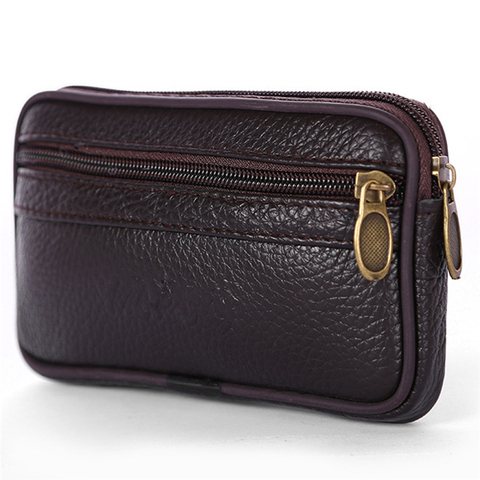 Cuir taille Fanny Pack pochette de ceinture pour homme voyage Cash portefeuille porte-cartes téléphone pochette hanche Bum sac décontracté en cuir sac à main ► Photo 1/1